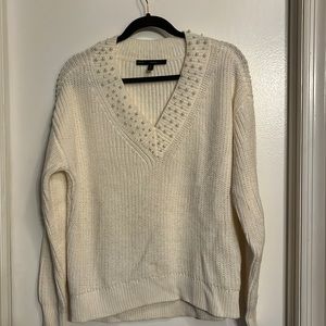 White House Black Market Pearl detailed Sweater